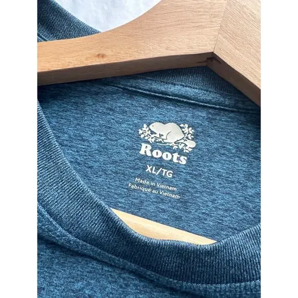 Roots Canada Blue Heather Activewear Workout Mens T Shirt Top Size XL - Picture 6 of 8
